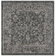 thumbnail image 1 of SAFAVIEH Courtyard Darin Traditional Indoor/Outdoor Area Rug, 4' x 4' Square, Black/Ivory, 1 of 14