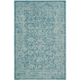thumbnail image 1 of SAFAVIEH Courtyard Darin Traditional Indoor/Outdoor Area Rug, 4' x 5'7", Turquoise, 1 of 16