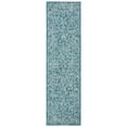thumbnail image 1 of SAFAVIEH Courtyard Darin Traditional Indoor/Outdoor Runner, 2' x 8', Turquoise, 1 of 11
