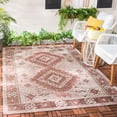 thumbnail image 1 of SAFAVIEH Courtyard Davin Aztec Indoor/Outdoor Area Rug, 5'3" x 7'7", Beige/Red, 1 of 9