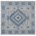 thumbnail image 1 of SAFAVIEH Courtyard Davin Aztec Indoor/Outdoor Area Rug, 6'7" x 6'7" Square, Light Grey/Blue, 1 of 10