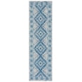 thumbnail image 1 of SAFAVIEH Courtyard Davin Geometric Indoor/Outdoor Runner Rug, Light Grey/Blue, 2'3" x 8', 1 of 9