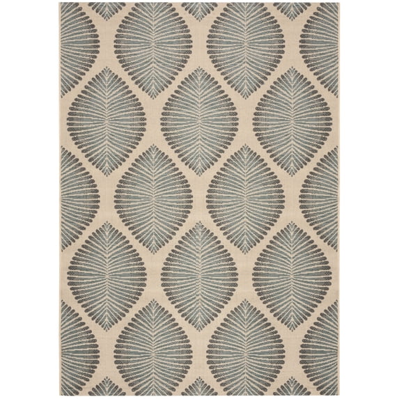Safavieh Courtyard Deborah Geometric Indoor/Outdoor Area Rug, Beige/Anthracite, 5'3" x 7'7"