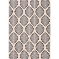 Safavieh Courtyard Deborah Geometric Indoor/Outdoor Area Rug, Black/Ivory, 5'3" x 7'7"