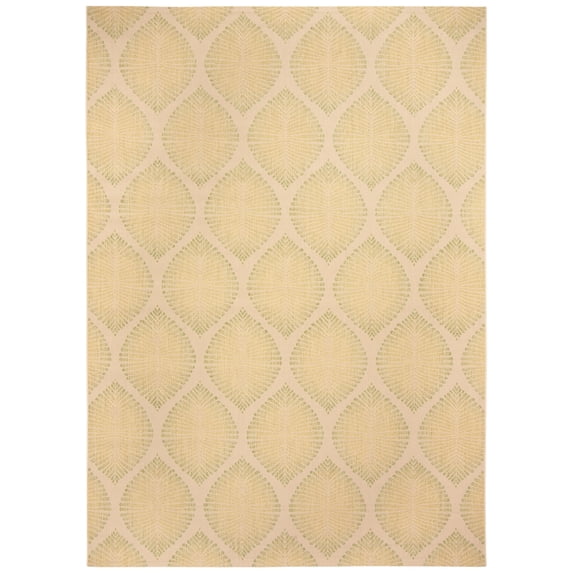 Safavieh Courtyard Deborah Geometric Indoor/Outdoor Area Rug, Green/Ivory, 8' x 11'