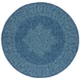 thumbnail image 1 of SAFAVIEH Courtyard Delbet Distressed Medallion Indoor/Outdoor Area Rug, 6'7" x 6'7" Round, Navy/Ivory, 1 of 9