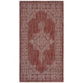 thumbnail image 1 of SAFAVIEH Courtyard Delbet Medallion Indoor/Outdoor Area Rug, Rust/Ivory, 2'7" x 5', 1 of 10