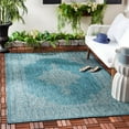 thumbnail image 1 of SAFAVIEH Courtyard Delbet Medallion Indoor/Outdoor Area Rug, Teal/Ivory, 6'7" x 9'6", 1 of 7