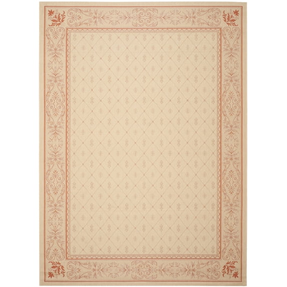 Safavieh Courtyard Derek Oriental Indoor/Outdoor Area Rug, Natural/Terracotta, 8' x 11'