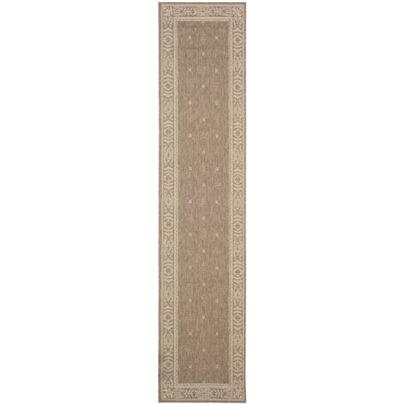 Safavieh Courtyard Derek Oriental Indoor/Outdoor Runner Rug, Brown/Natural, 2'3" x 10'