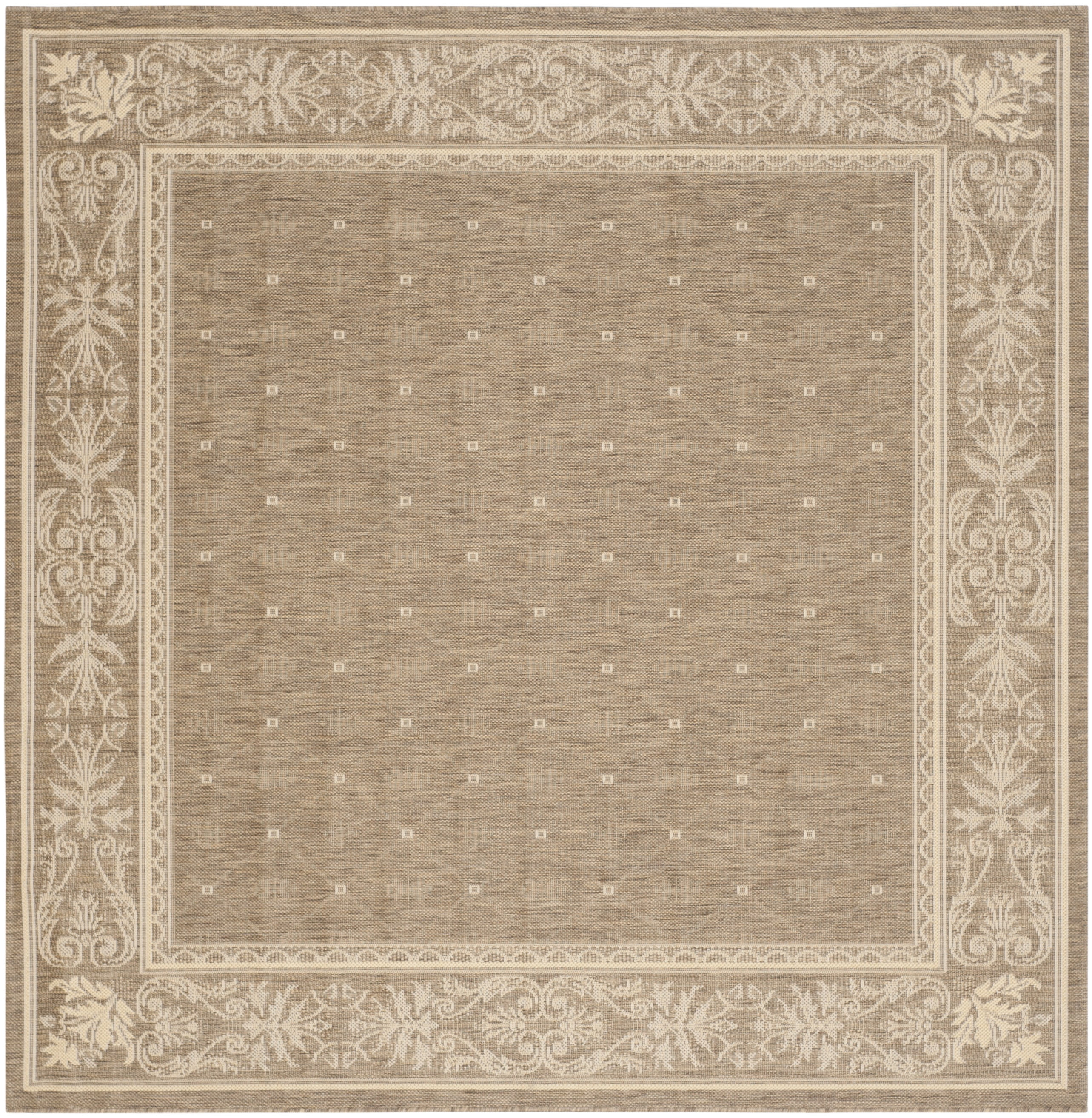 Safavieh Courtyard Derek Oriental Indoor/Outdoor Area Rug, Brown/Natural, 6'7" x 6'7" Square