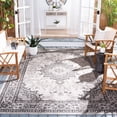 thumbnail image 1 of SAFAVIEH Courtyard Desi Medallion Indoor/Outdoor Area Rug, Beige/Black, 8' x 11', 1 of 6