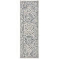 thumbnail image 1 of SAFAVIEH Courtyard Desi Medallion Indoor/Outdoor Runner Rug, Grey/Navy, 2'3" x 6'7", 1 of 4
