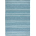 thumbnail image 1 of SAFAVIEH Courtyard Dev Striped Indoor/Outdoor Area Rug, Aqua/Grey, 8' x 11', 1 of 12
