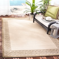 Safavieh Courtyard Donna Botanical Indoor/Outdoor Area Rug, Natural/Brown, 8' x 11'