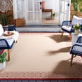 thumbnail image 1 of Safavieh Courtyard Donna Botanical Indoor/Outdoor Area Rug, Natural/Red, 6'7" x 6'7" Square, 1 of 10