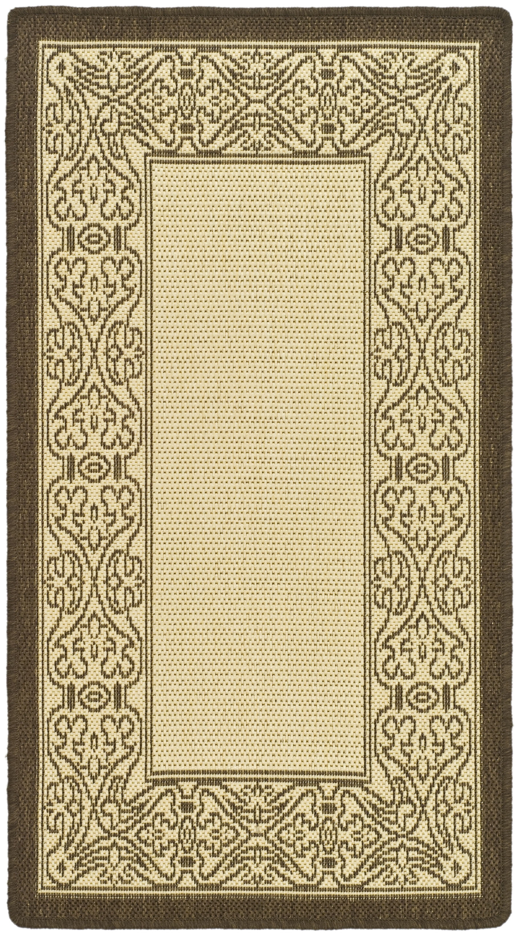 Safavieh Courtyard Donna Botanical Indoor/Outdoor Area Rug, Natural/Brown, 2'7" x 5'