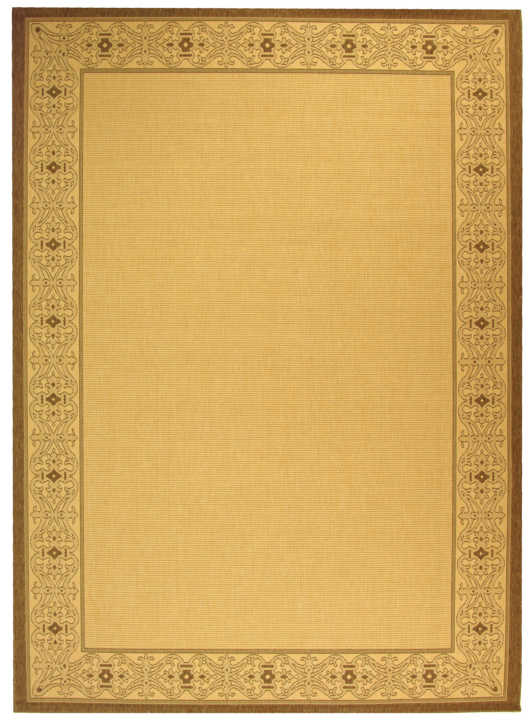 Safavieh Courtyard Donna Botanical Indoor/Outdoor Area Rug, Natural/Brown, 5'3" x 7'7"