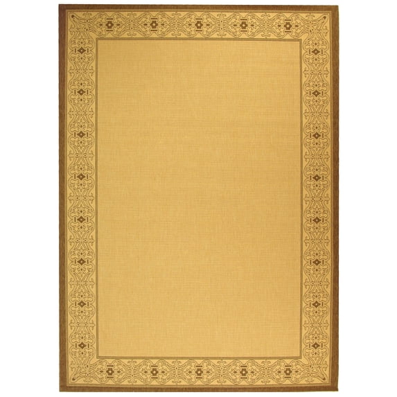 Safavieh Courtyard Donna Botanical Indoor/Outdoor Area Rug, Natural/Brown, 5'3" x 7'7"