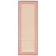 thumbnail image 1 of Safavieh Courtyard Donna Botanical Indoor/Outdoor Runner Rug, Natural/Red, 2'3" x 6'7", 1 of 9