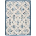 thumbnail image 1 of Safavieh Courtyard Duana Geometric Indoor/Outdoor Area Rug, Ivory/Navy, 5'5" x 7'7", 1 of 10
