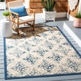 thumbnail image 1 of Safavieh Courtyard Duana Geometric Indoor/Outdoor Area Rug, Ivory/Navy, 5'5" x 7'7", 1 of 9