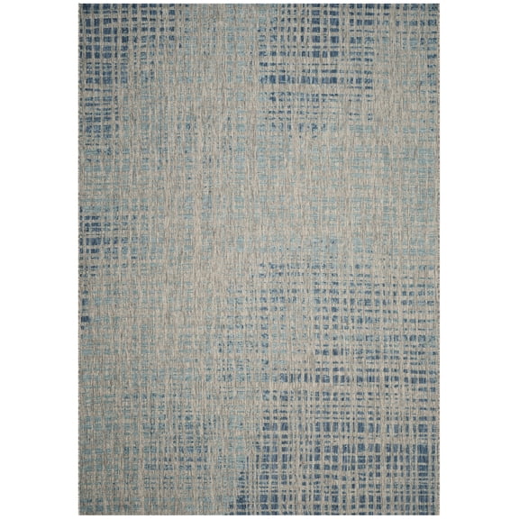 Safavieh Courtyard Eamon Abstract Indoor/Outdoor Area Rug, Gray/Navy, 8' x 11'