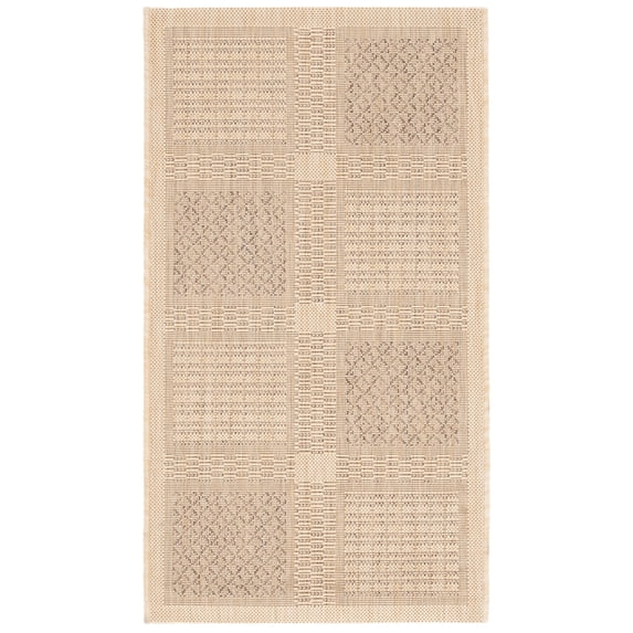 Safavieh Courtyard Eileen Geometric Indoor/Outdoor Area Rug, Natural/Brown, 2' x 3'7"