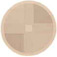 thumbnail image 1 of Safavieh Courtyard Eileen Geometric Indoor/Outdoor Area Rug, Natural/Brown, 5'3" x 5'3" Round, 1 of 8