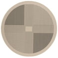 thumbnail image 1 of Safavieh Courtyard Eileen Geometric Indoor/Outdoor Area Rug, Sand/Black, 6'7" x 6'7" Round, 1 of 9