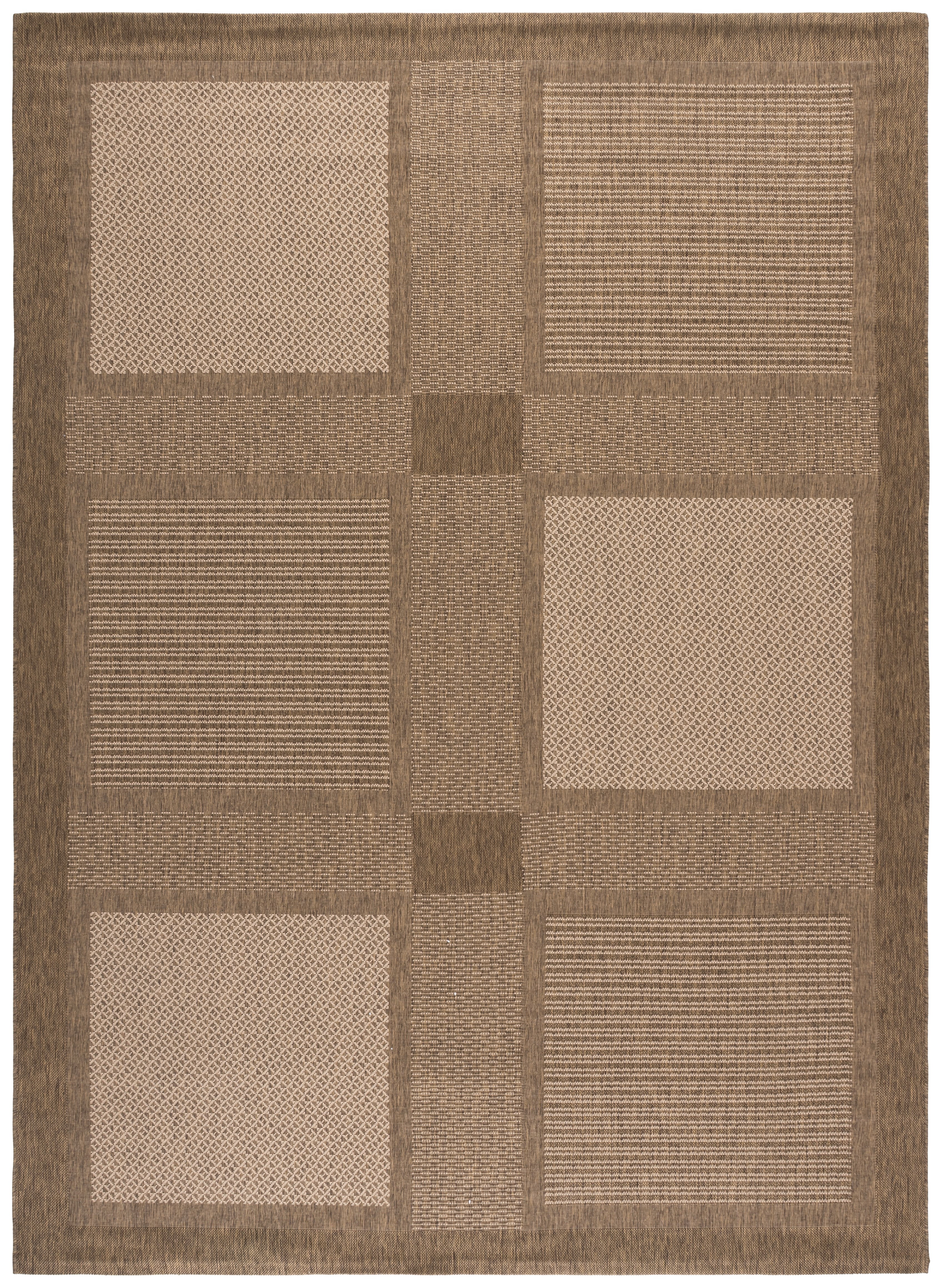 Safavieh Courtyard Eileen Geometric Indoor/Outdoor Area Rug, Brown/Natural, 8' x 11'
