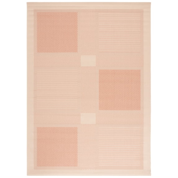 Safavieh Courtyard Eileen Geometric Indoor/Outdoor Area Rug, Natural/Terracotta, 8' x 11'