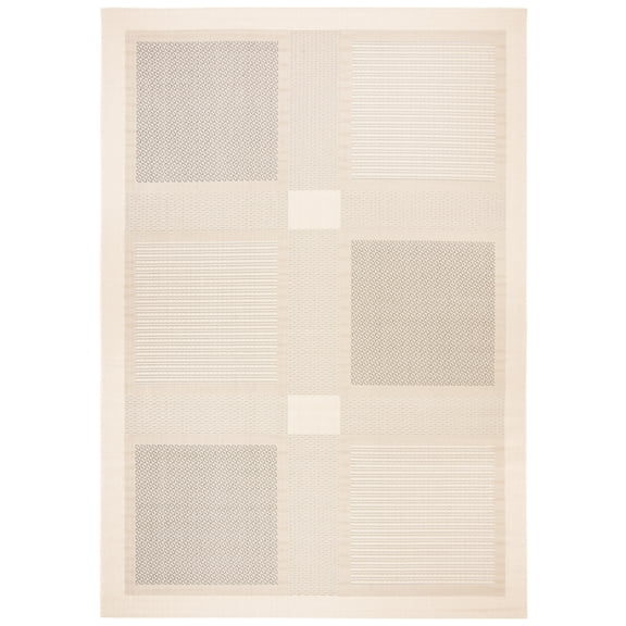 Safavieh Courtyard Eileen Geometric Indoor/Outdoor Area Rug, Sand/Black, 8' x 11'