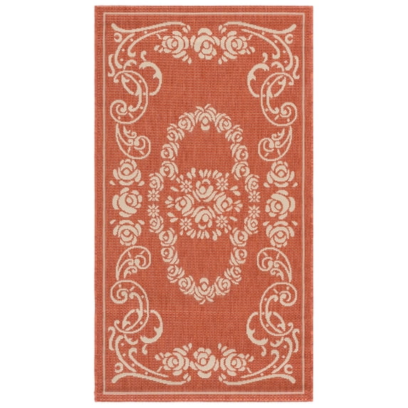 Safavieh Courtyard Elena Oriental Indoor/Outdoor Area Rug, Terracotta/Natural, 2'7" x 5'