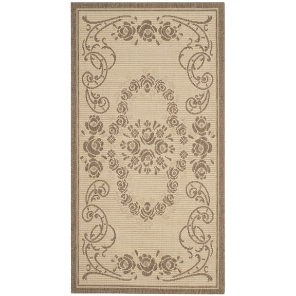 Safavieh Courtyard Elena Oriental Indoor/Outdoor Area Rug, Natural/Brown, 2' x 3'7"