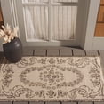 thumbnail image 1 of Safavieh Courtyard Elena Oriental Indoor/Outdoor Area Rug, Natural/Brown, 5'3" x 7'7", 1 of 9