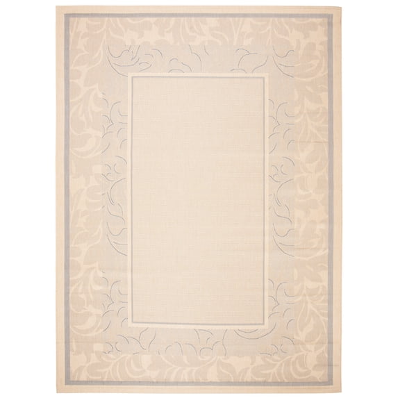Safavieh Courtyard Elija Botanical Indoor/Outdoor Area Rug, Natural/Blue, 8' x 11'