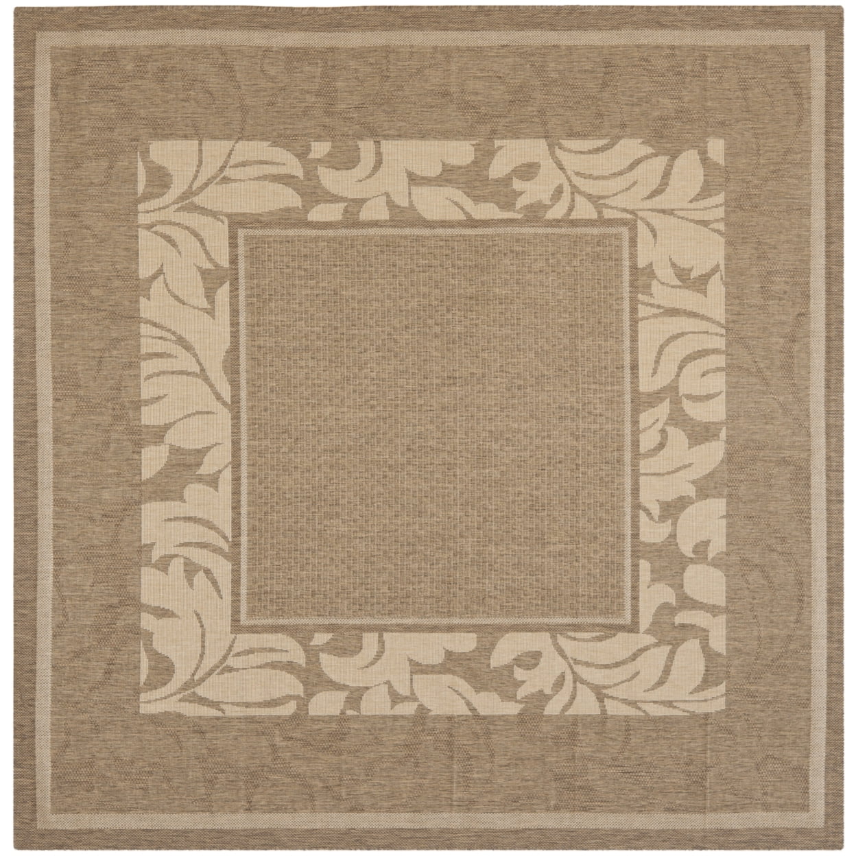 Safavieh Courtyard 7' Square Brown/Natural Indoor/Outdoor Area Rug