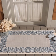 Safavieh Courtyard Ellie Oriental Indoor/Outdoor Area Rug, Natural/Blue, 2' x 3'7"