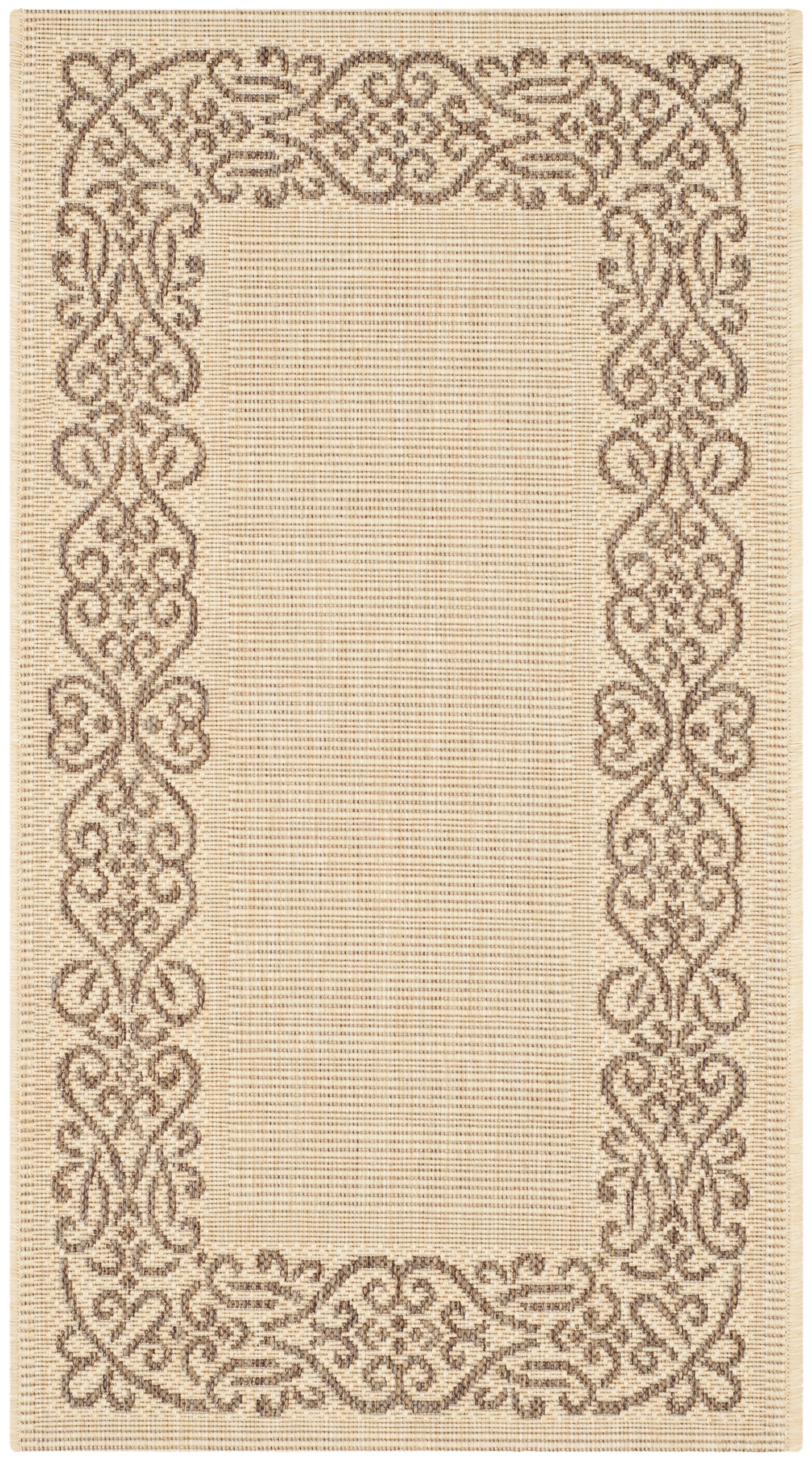 Safavieh Courtyard Ellie Oriental Indoor/Outdoor Area Rug, Natural/Brown, 2' x 3'7"