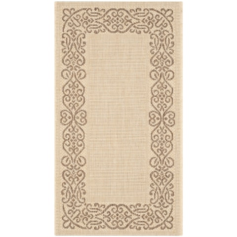 Safavieh Courtyard Ellie Oriental Indoor/Outdoor Area Rug, Natural/Brown, 2' x 3'7"
