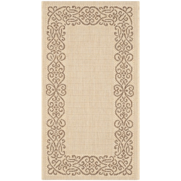 Safavieh Courtyard Ellie Oriental Indoor/Outdoor Area Rug, Natural/Brown, 2' x 3'7"