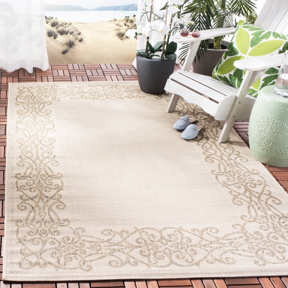 Safavieh Courtyard Ellie Oriental Indoor/Outdoor Area Rug, Natural/Brown, 2' x 3'7"