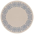 thumbnail image 1 of Safavieh Courtyard Ellie Oriental Indoor/Outdoor Area Rug, Natural/Blue, 6'7" x 6'7" Round, 1 of 10