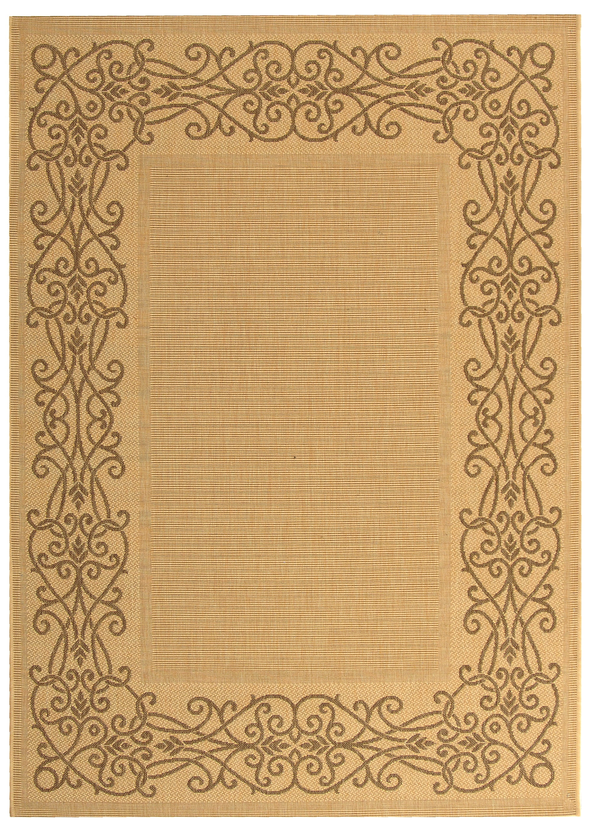Safavieh Courtyard Ellie Oriental Indoor/Outdoor Area Rug, Natural/Brown, 6'7" x 9'6"