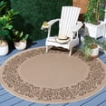 thumbnail image 1 of Safavieh Courtyard Ellie Oriental Indoor/Outdoor Area Rug, Natural/Brown, 7'10" x 7'10" Round, 1 of 9