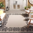 thumbnail image 1 of Safavieh Courtyard Ellie Oriental Indoor/Outdoor Area Rug, Sand/Black, 9' x 12', 1 of 16