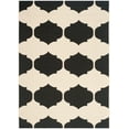 thumbnail image 1 of SAFAVIEH Courtyard Elwyn Geometric Indoor/Outdoor Area Rug, Beige/Black, 5'3" x 7'7", 1 of 4