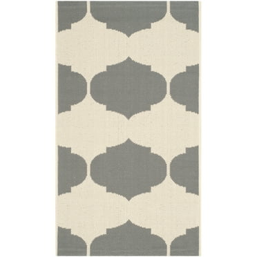 SAFAVIEH Courtyard Elwyn Geometric Trellis Indoor/Outdoor Area Rug, 2' x 3'7", Beige/Anthracite