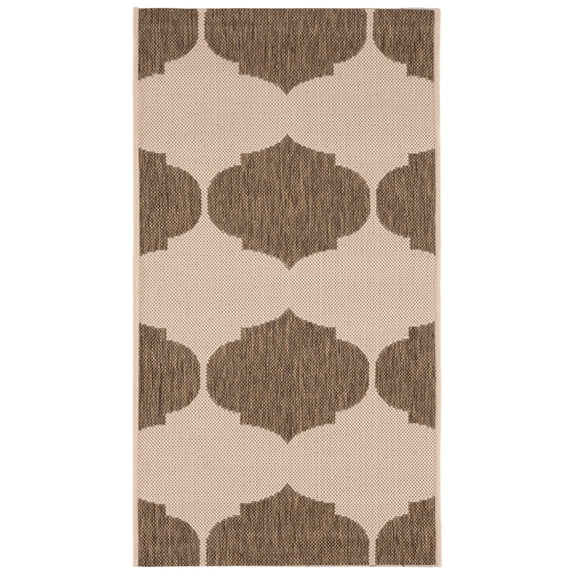 Safavieh Courtyard Elwyn Geometric Indoor/Outdoor Area Rug, Beige/Brown, 2' x 3'7"